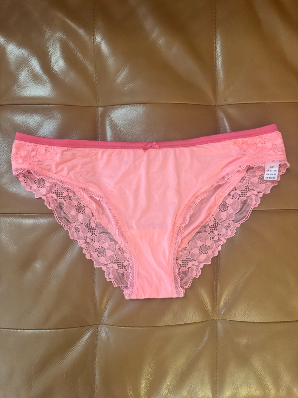 Victoria's Secret Coral Pink Lace Bikini Panty